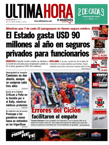 Tapa de Última Hora